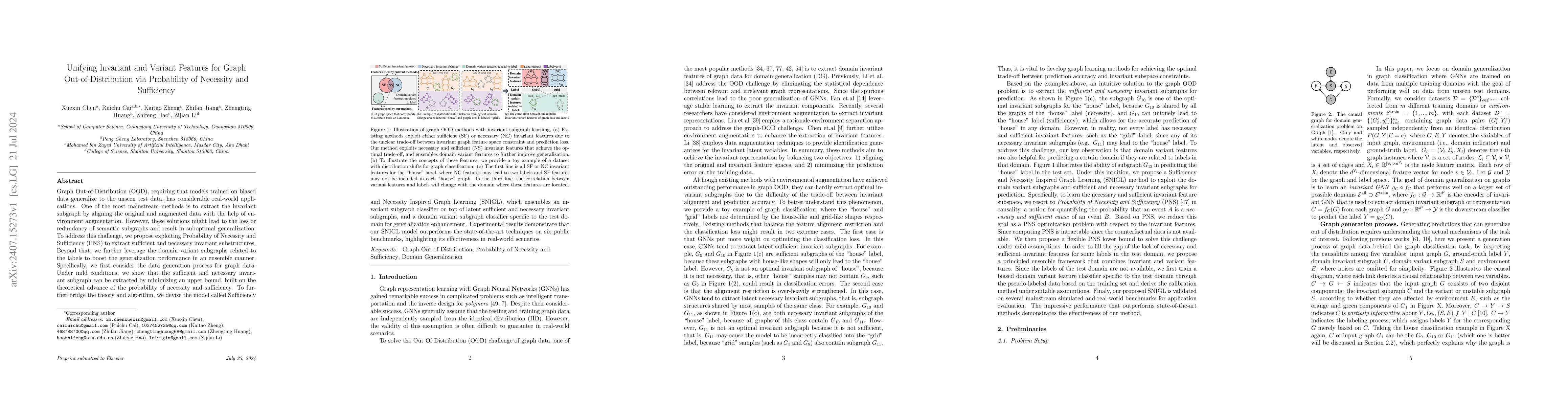 Thumbnail for Unifying Invariant and Variant Features for Graph Out-of-Distribution
  via Probability of Necessity and Sufficiency