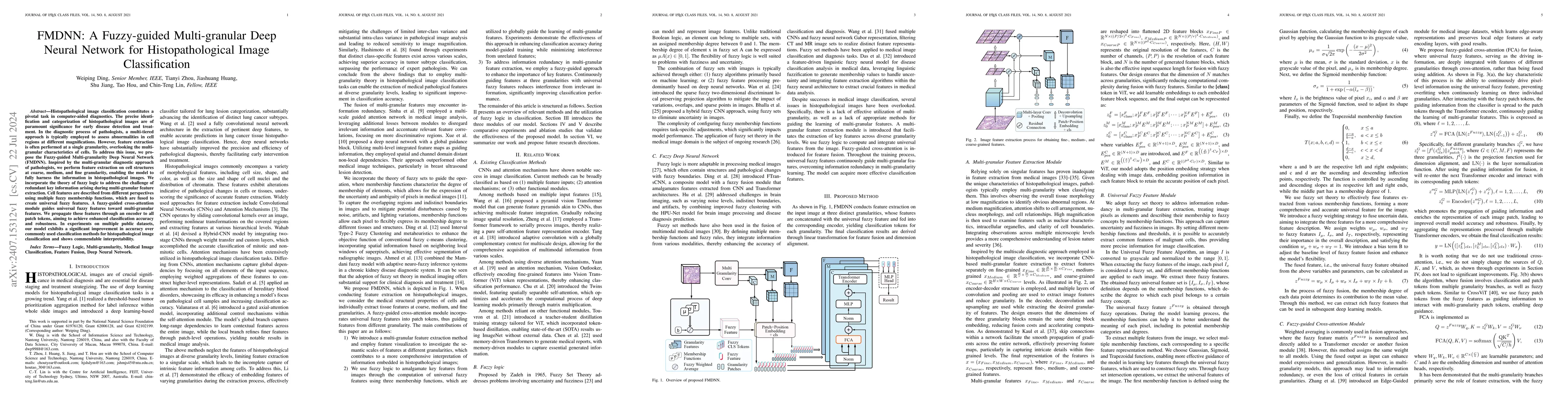 Thumbnail for FMDNN: A Fuzzy-guided Multi-granular Deep Neural Network for
  Histopathological Image Classification