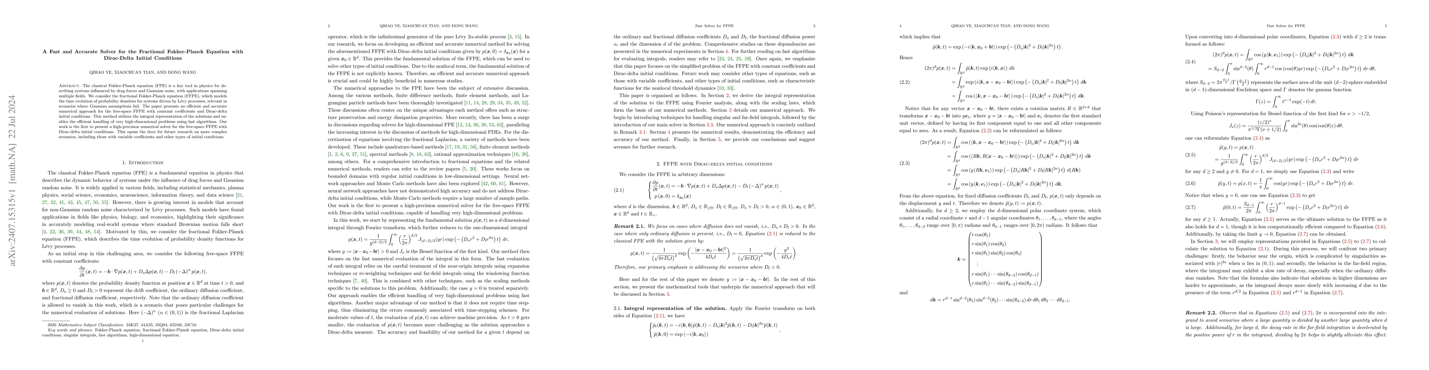 Thumbnail for A Fast and Accurate Solver for the Fractional Fokker-Planck Equation
  with Dirac-Delta Initial Conditions