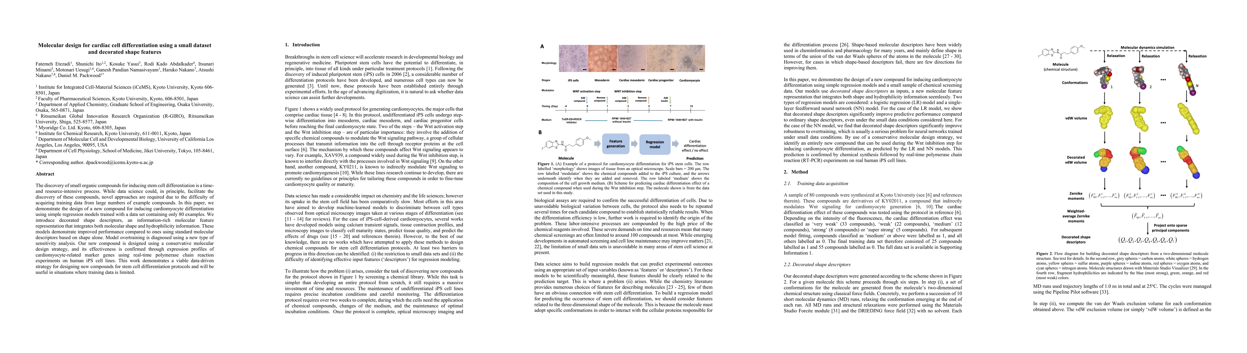 Thumbnail for Molecular design for cardiac cell differentiation using a small dataset
  and decorated shape features
