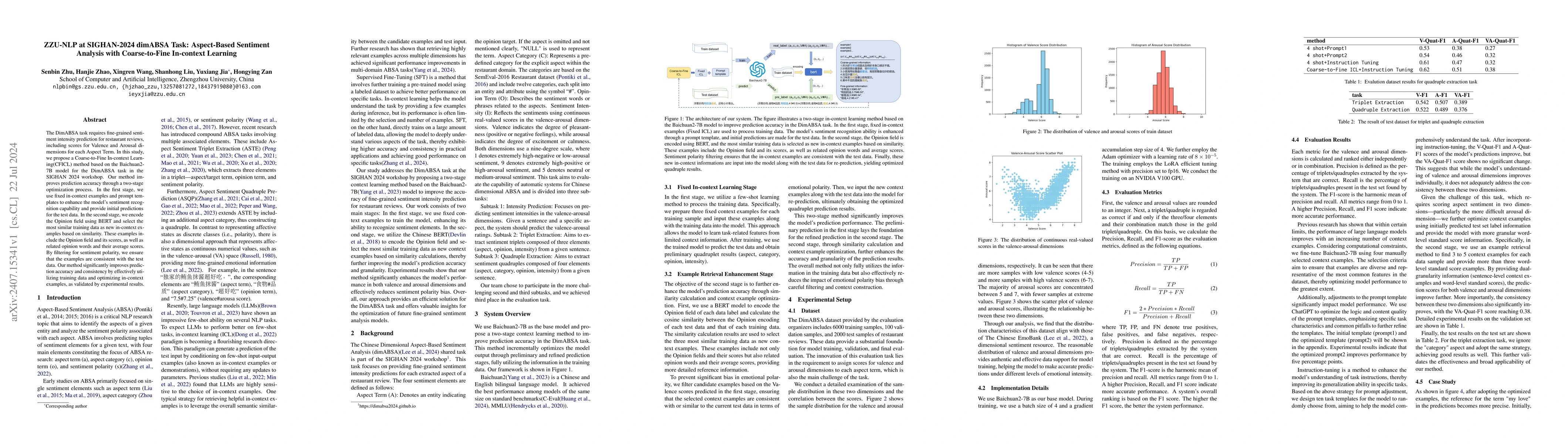 Thumbnail for ZZU-NLP at SIGHAN-2024 dimABSA Task: Aspect-Based Sentiment Analysis
  with Coarse-to-Fine In-context Learning