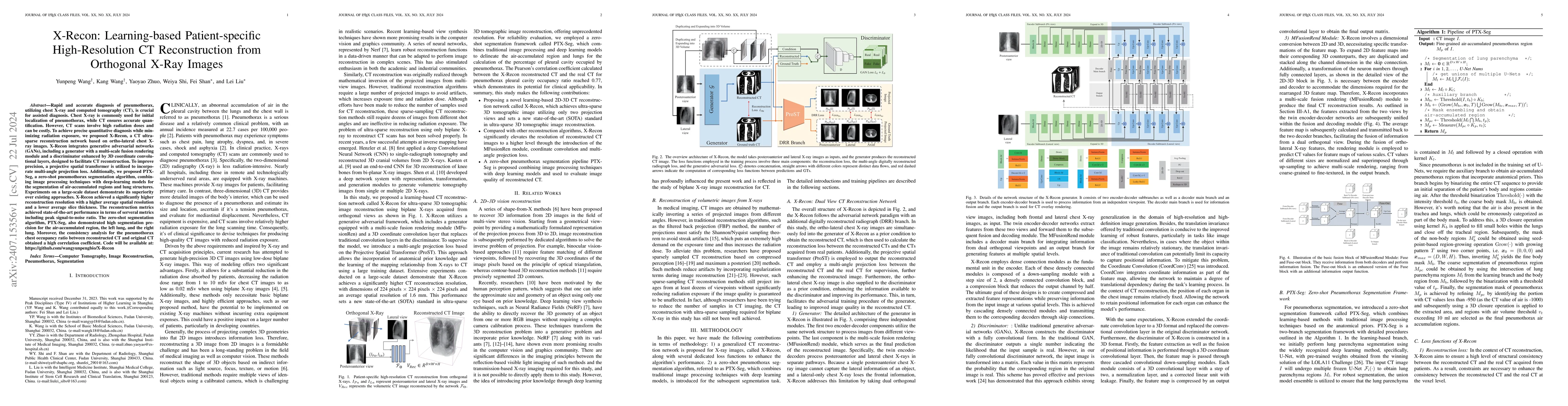 Thumbnail for X-Recon: Learning-based Patient-specific High-Resolution CT
  Reconstruction from Orthogonal X-Ray Images