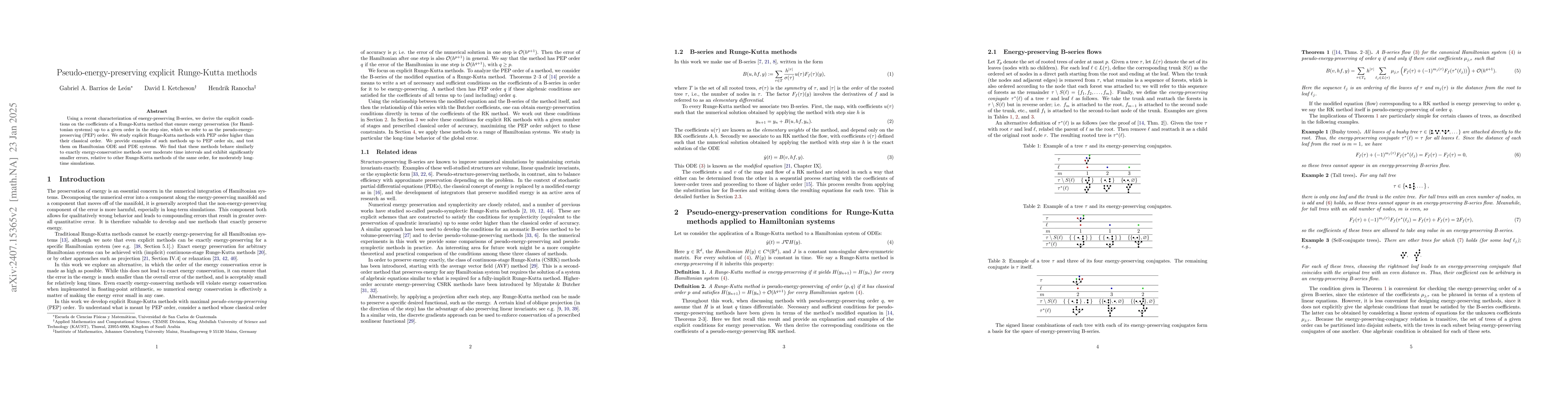 Thumbnail for Pseudo-Energy-Preserving Explicit Runge-Kutta Methods