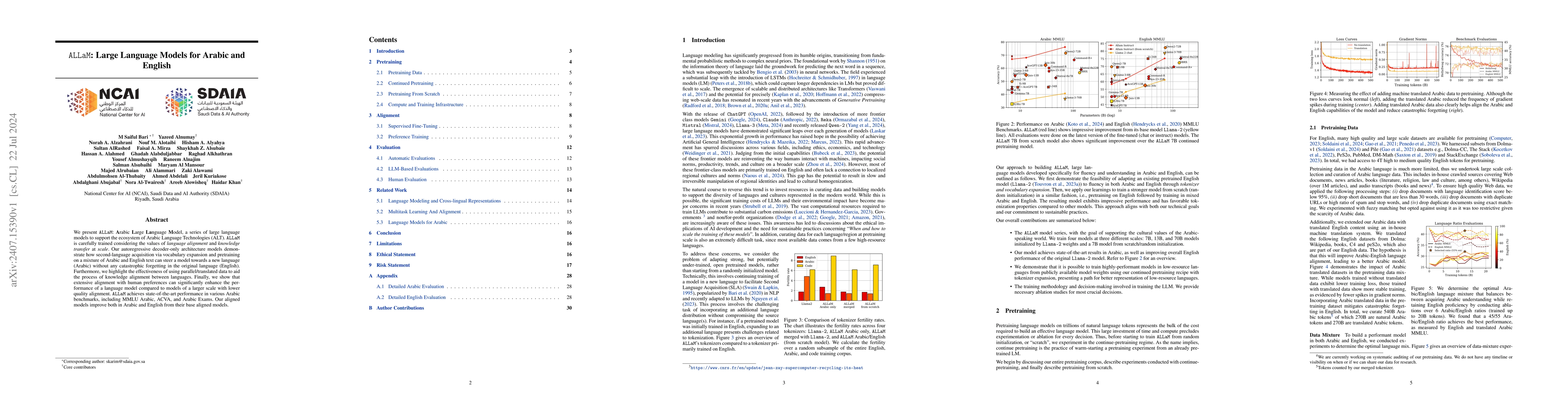 Thumbnail for ALLaM: Large Language Models for Arabic and English