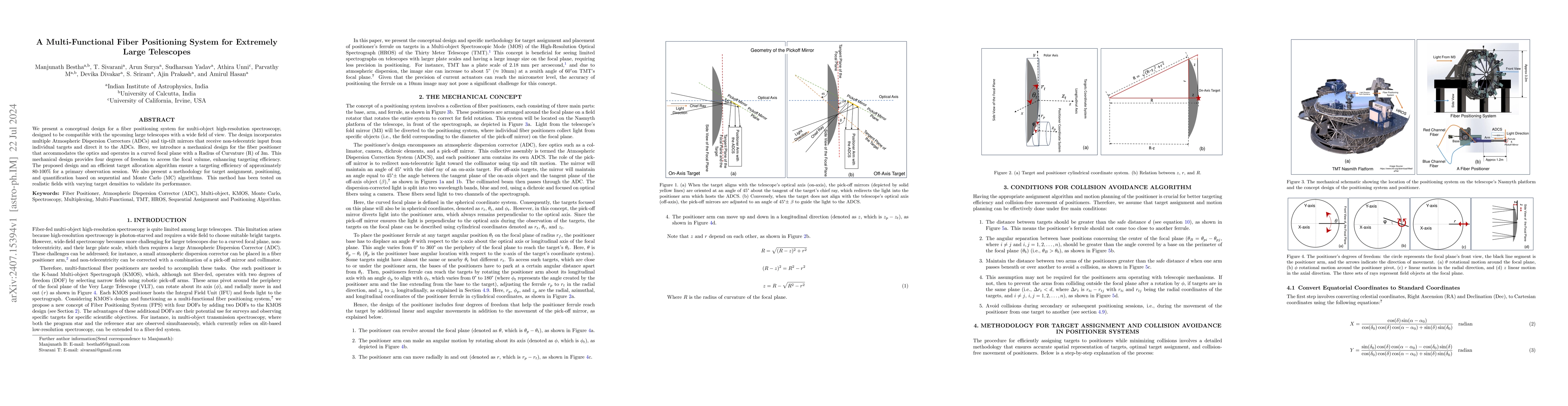 Thumbnail for A multi-functional fiber positioning system for Extremely Large
  Telescopes