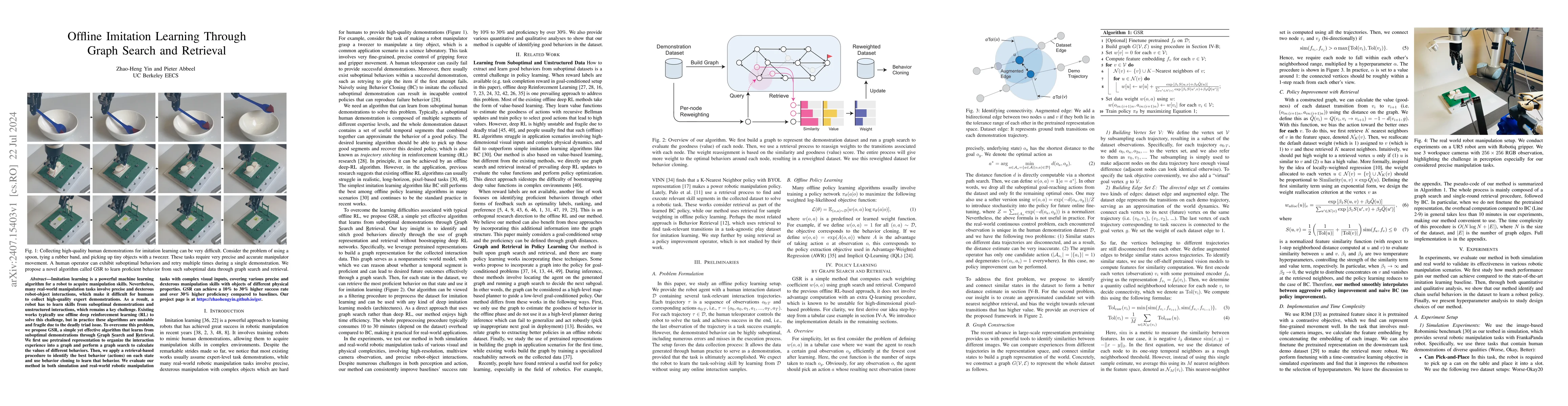 Thumbnail for Offline Imitation Learning Through Graph Search and Retrieval
