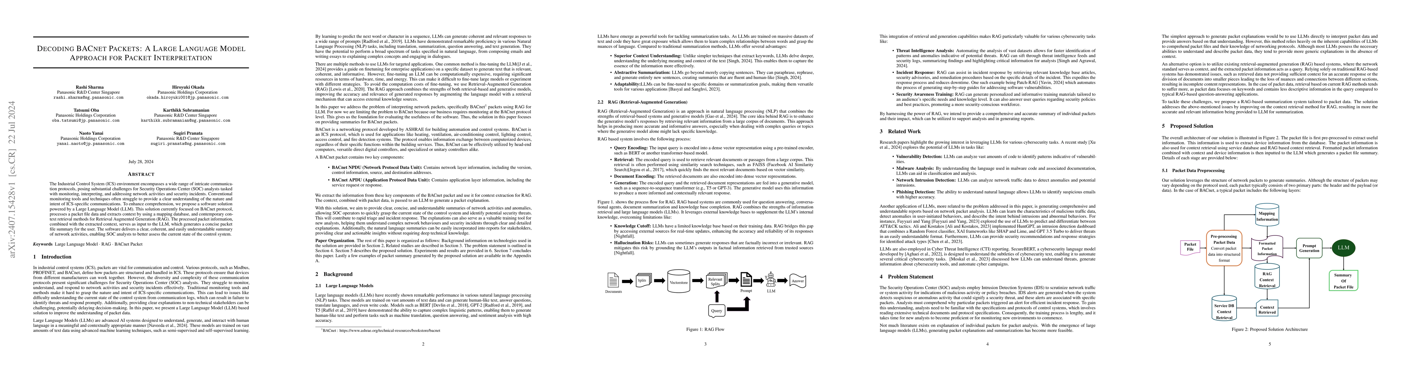 Thumbnail for Decoding BACnet Packets: A Large Language Model Approach for Packet
  Interpretation
