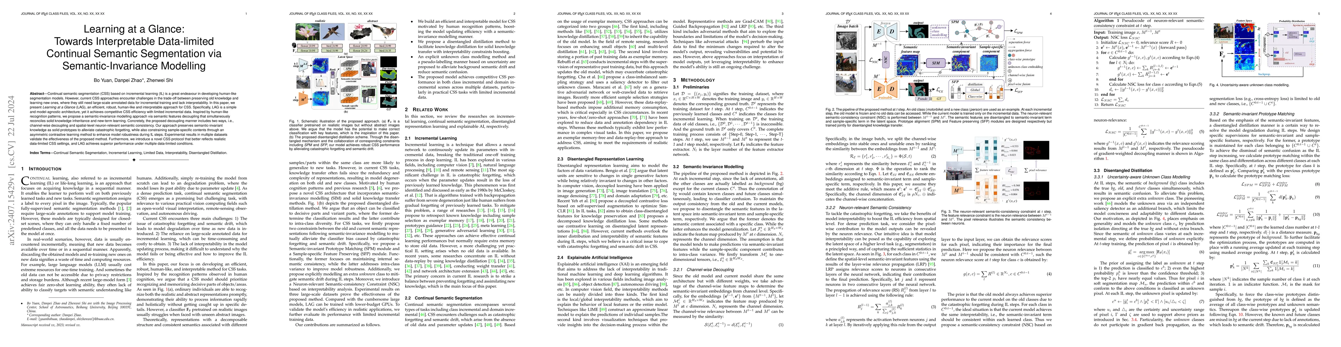 Thumbnail for Learning at a Glance: Towards Interpretable Data-limited Continual
  Semantic Segmentation via Semantic-Invariance Modelling
