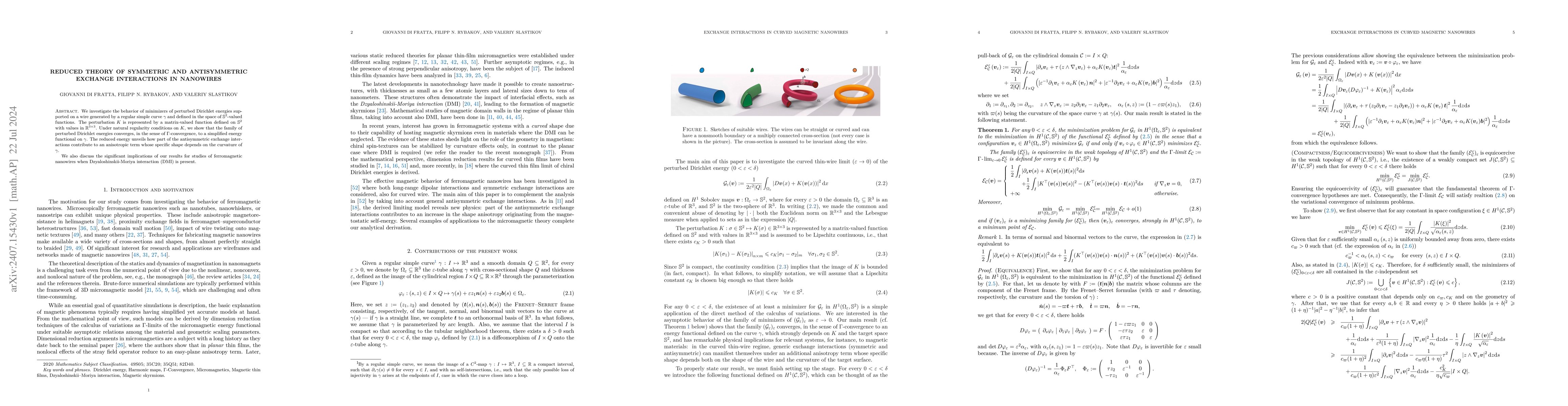 Thumbnail for Reduced theory of symmetric and antisymmetric exchange interactions in
  nanowires