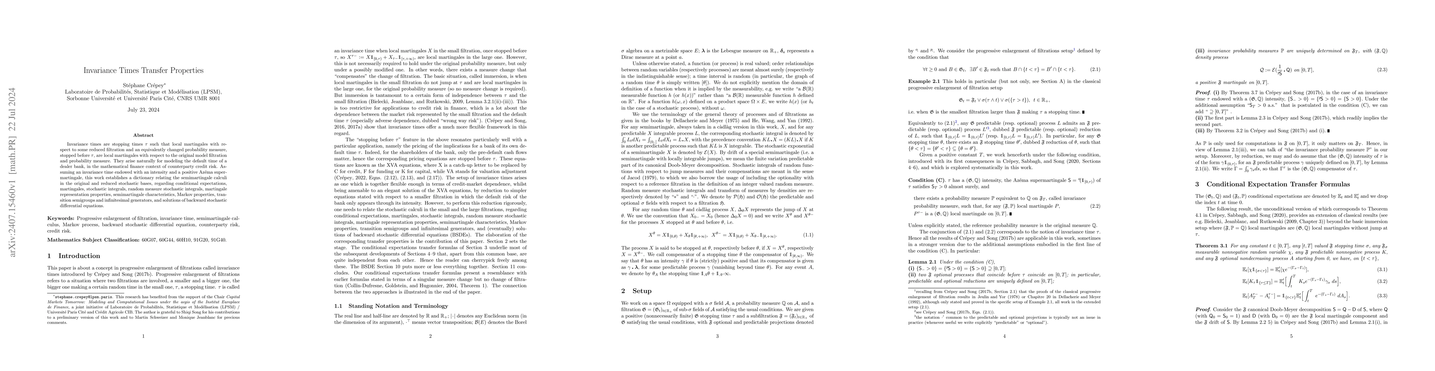 Thumbnail for Invariance Times Transfer Properties