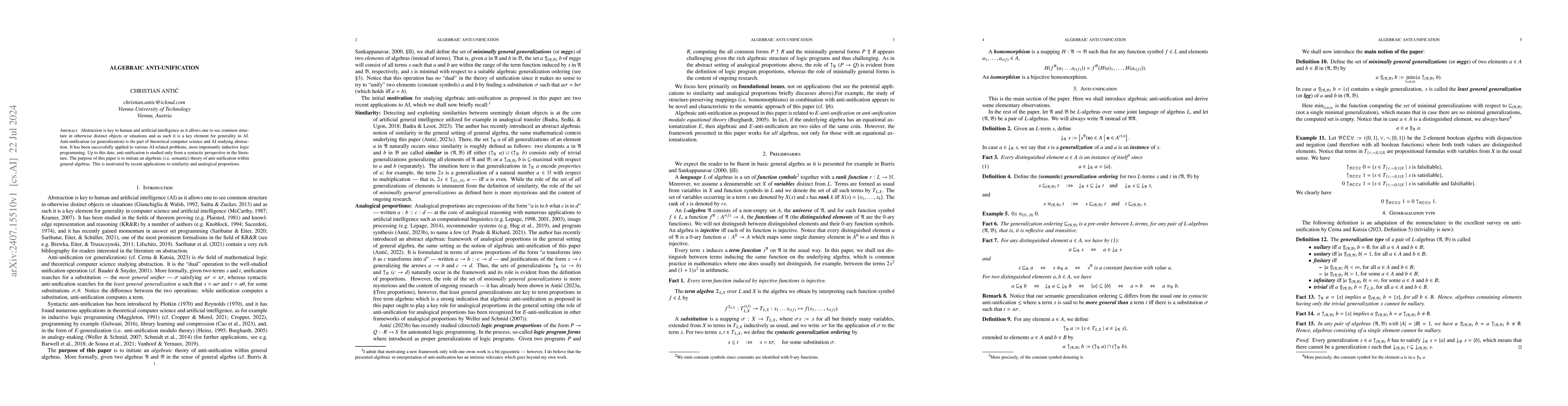 Thumbnail for Algebraic anti-unification