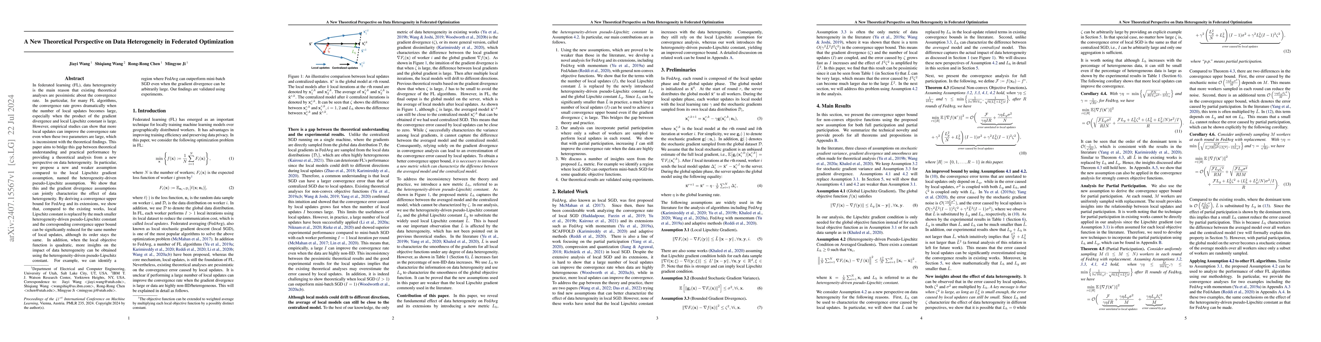 Thumbnail for A New Theoretical Perspective on Data Heterogeneity in Federated
  Optimization