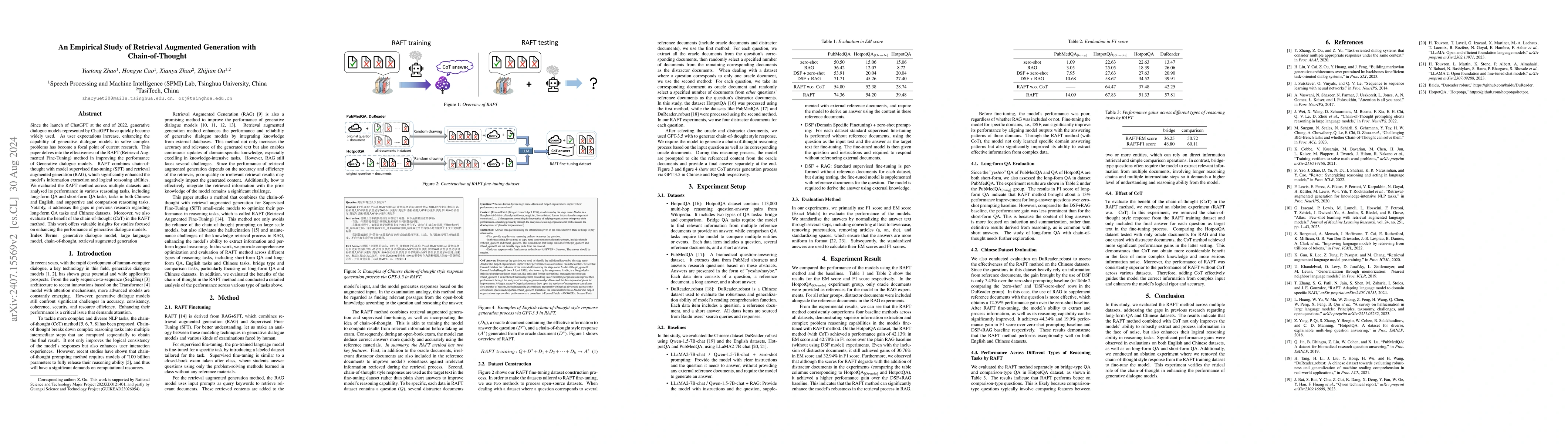 Thumbnail for An Empirical Study of Retrieval Augmented Generation with
  Chain-of-Thought