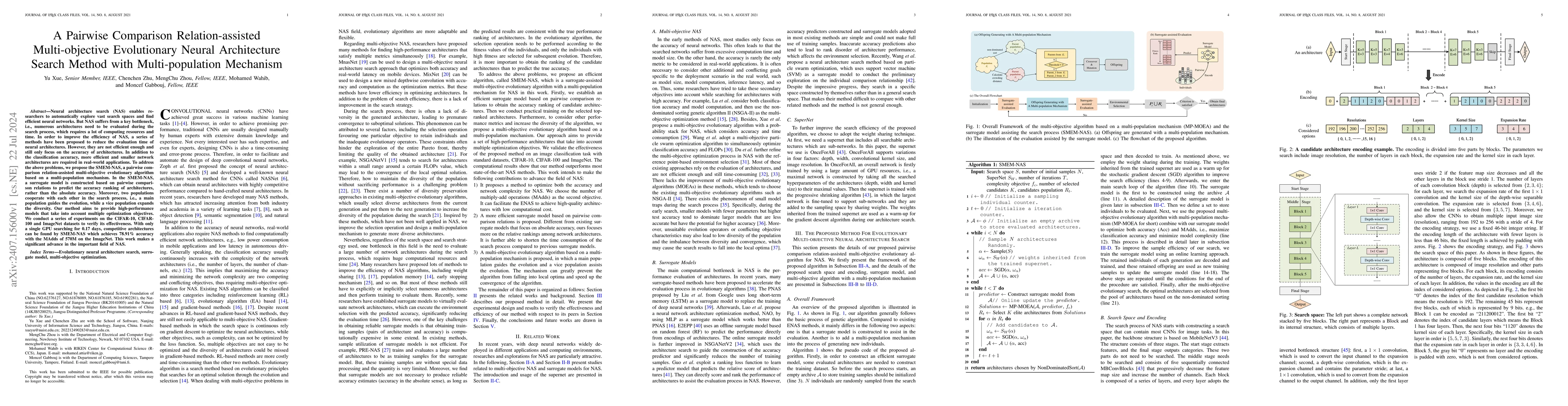Thumbnail for A Pairwise Comparison Relation-assisted Multi-objective Evolutionary
  Neural Architecture Search Method with Multi-population Mechanism