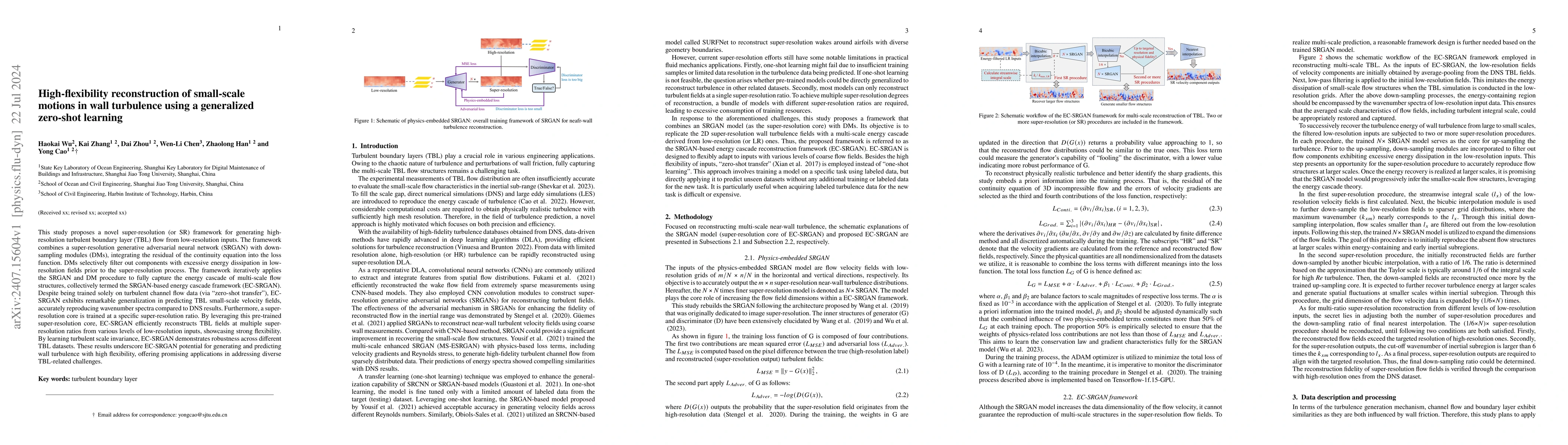 Thumbnail for High-flexibility reconstruction of small-scale motions in wall
  turbulence using a generalized zero-shot learning