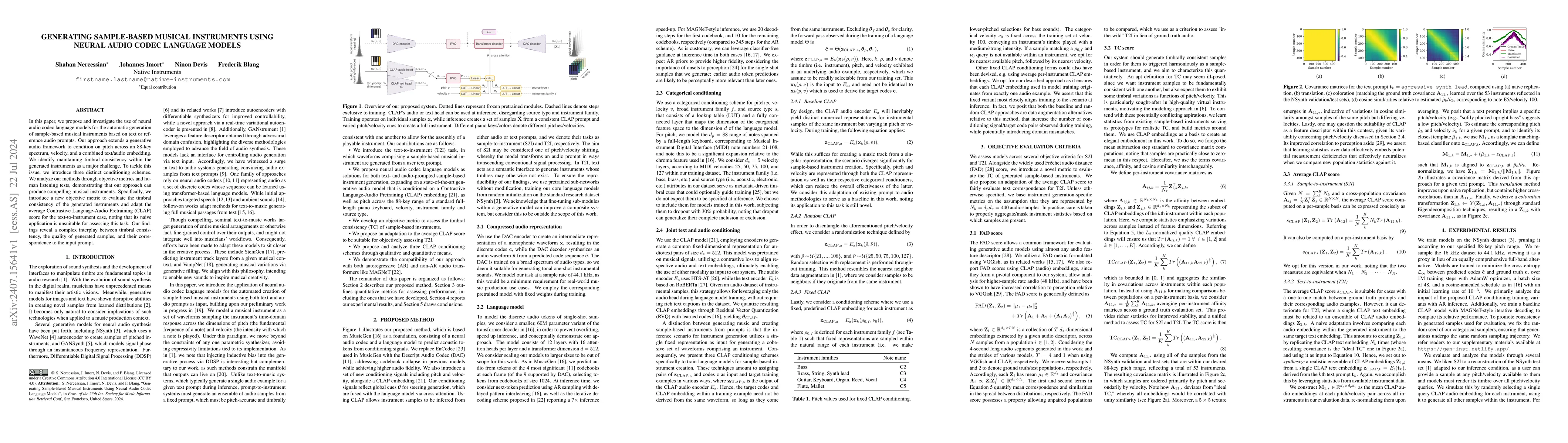 Thumbnail for Generating Sample-Based Musical Instruments Using Neural Audio Codec
  Language Models