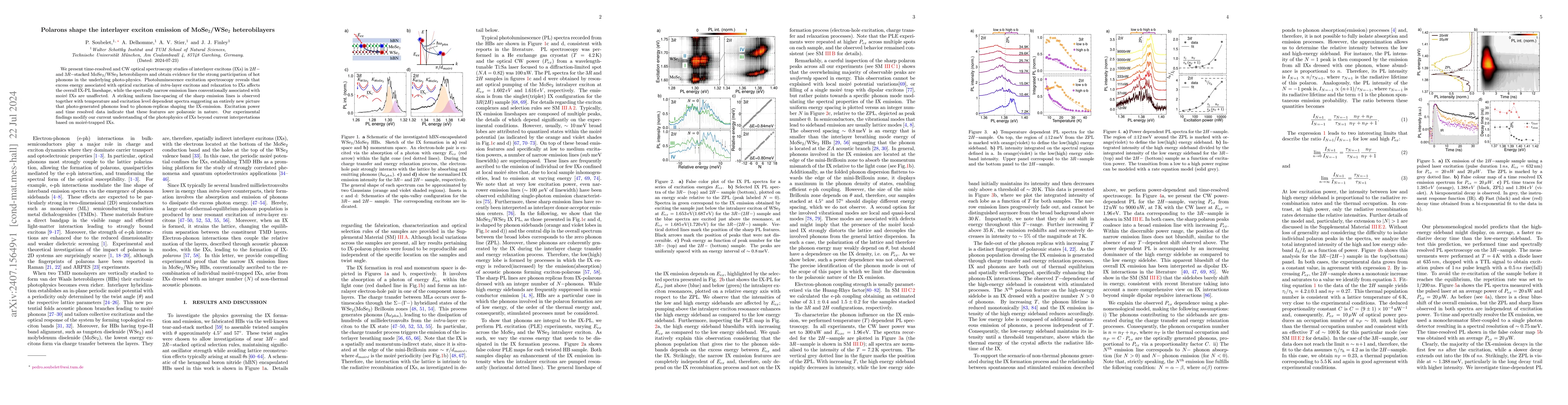 Thumbnail for Polarons shape the interlayer exciton emission of MoSe$_2$/WSe$_2$
  heterobilayers