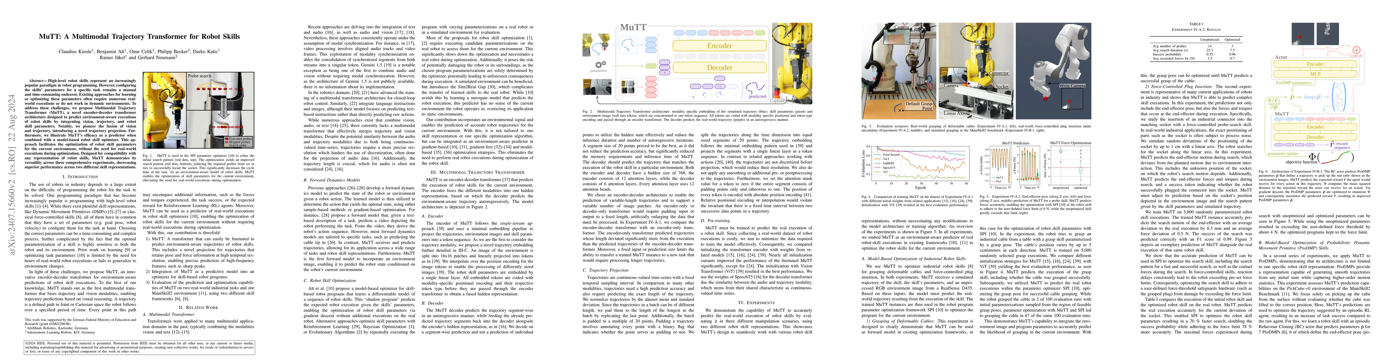 Thumbnail for MuTT: A Multimodal Trajectory Transformer for Robot Skills