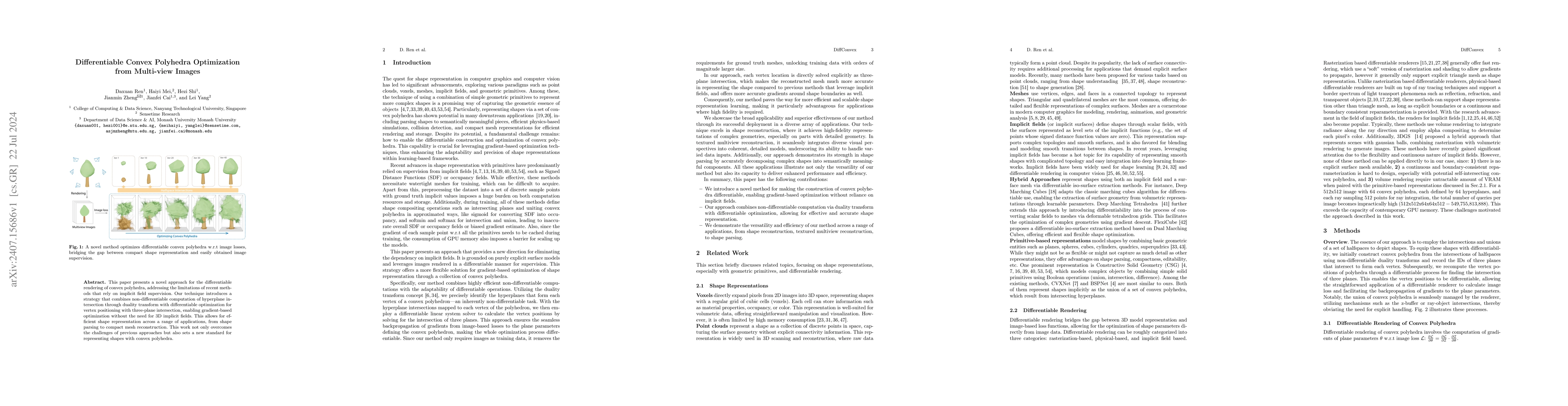 Thumbnail for Differentiable Convex Polyhedra Optimization from Multi-view Images