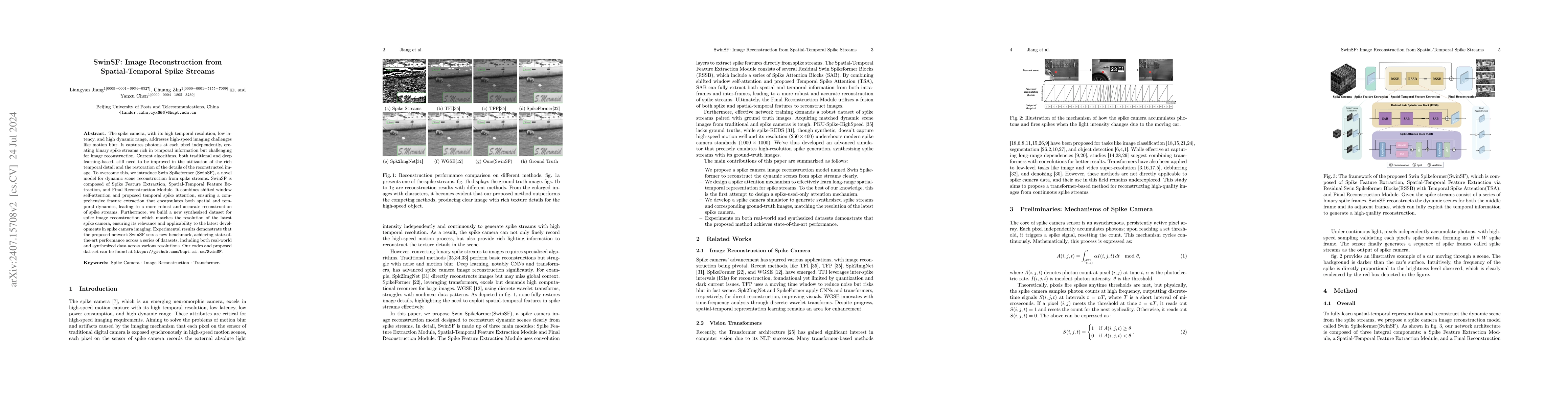 Thumbnail for SwinSF: Image Reconstruction from Spatial-Temporal Spike Streams