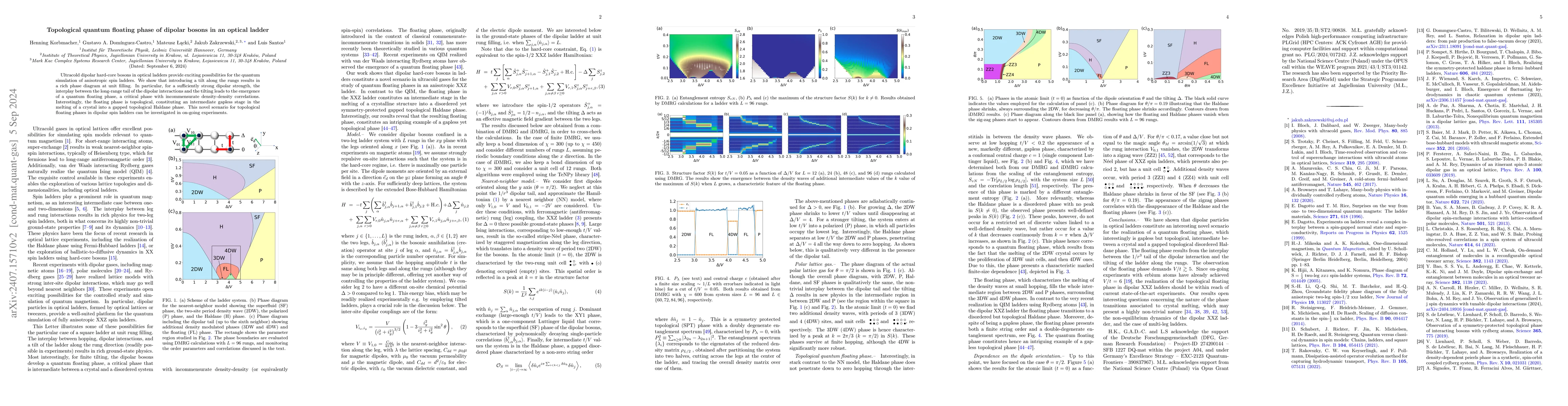 Thumbnail for Topological floating phase of dipolar bosons in an optical ladder