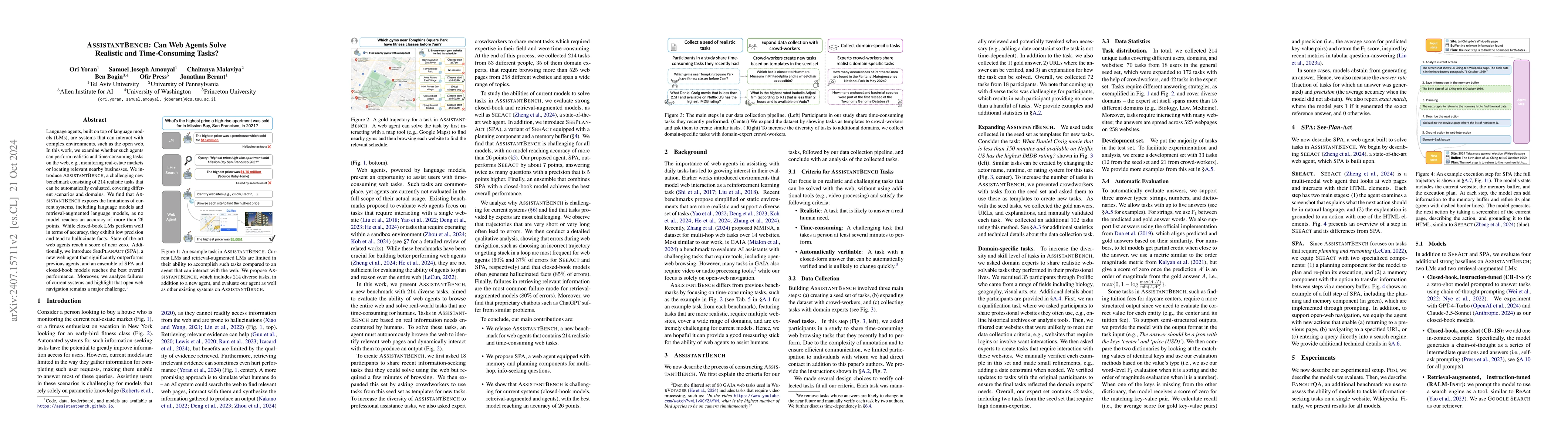 Thumbnail for AssistantBench: Can Web Agents Solve Realistic and Time-Consuming Tasks?