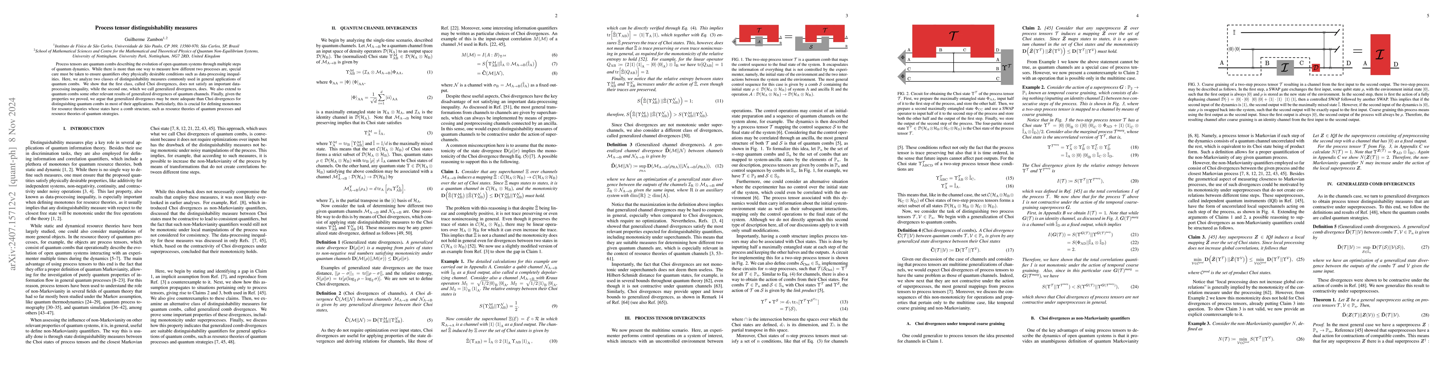Thumbnail for Process tensor distinguishability measures