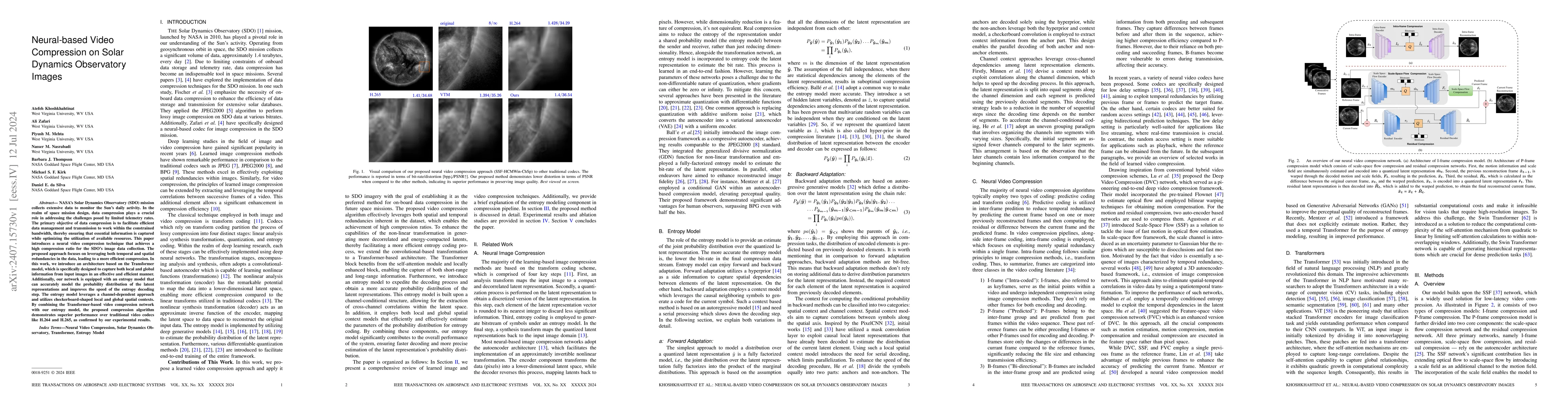 Thumbnail for Neural-based Video Compression on Solar Dynamics Observatory Images
