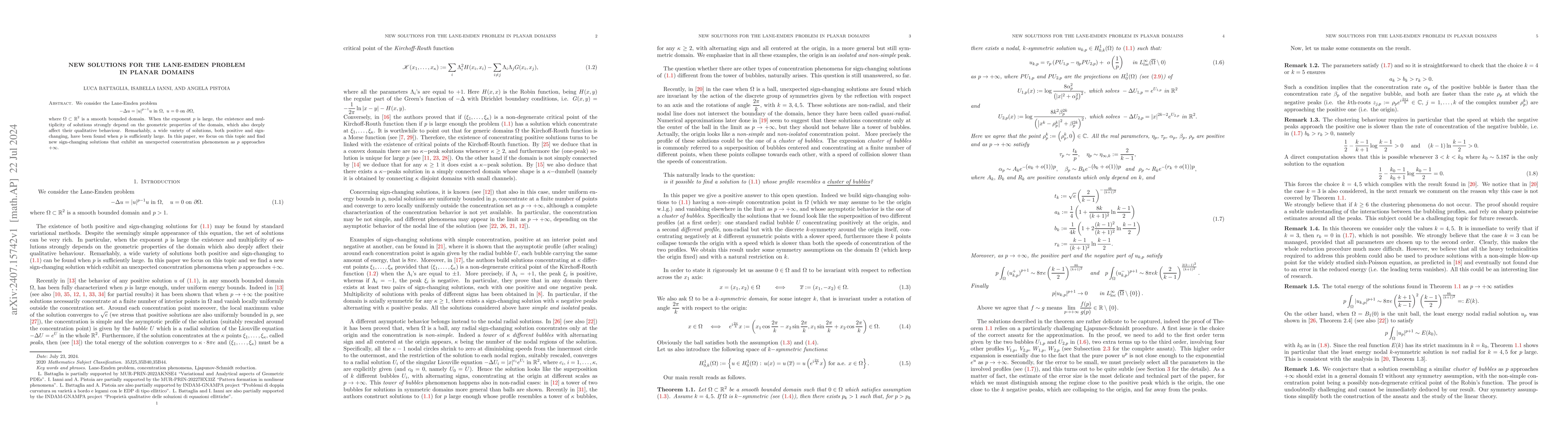 Thumbnail for New solutions for the Lane-Emden problem on planar domains