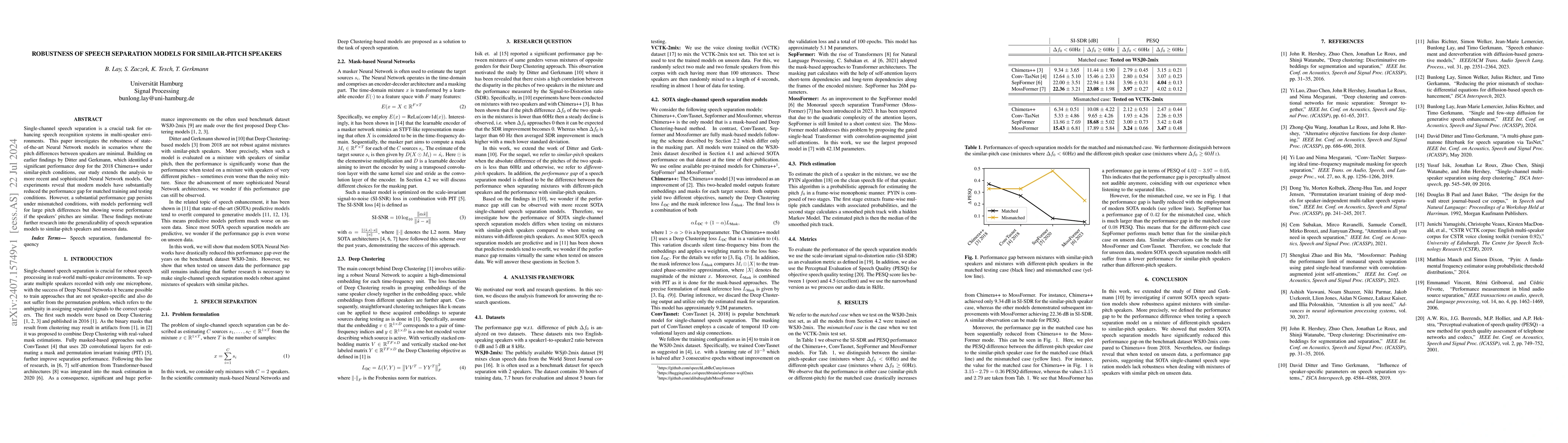 Thumbnail for Robustness of Speech Separation Models for Similar-pitch Speakers
