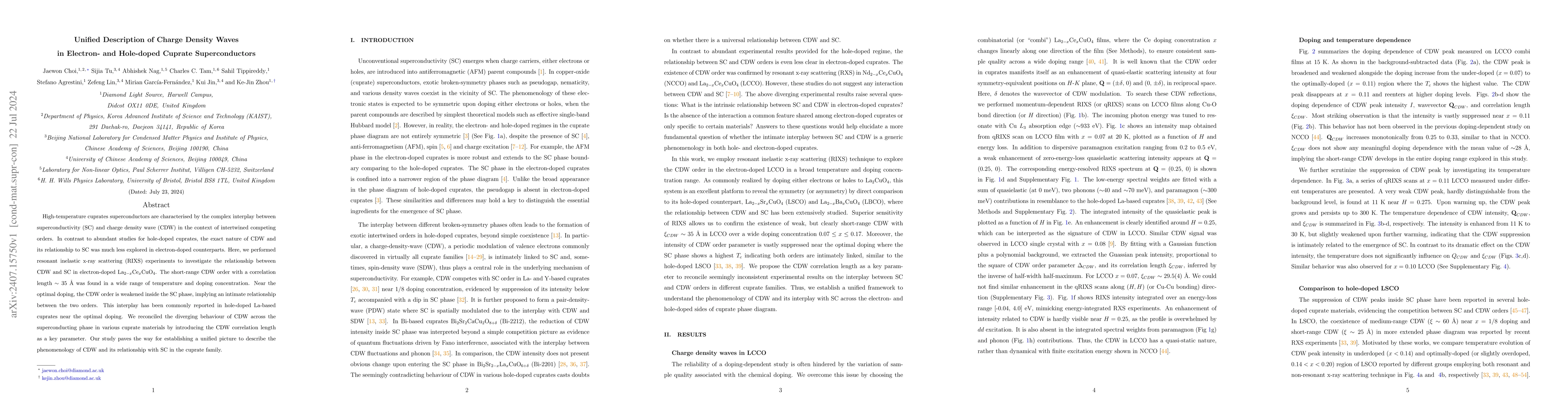 Thumbnail for Unified Description of Charge Density Waves in Electron- and Hole-doped
  Cuprate Superconductors