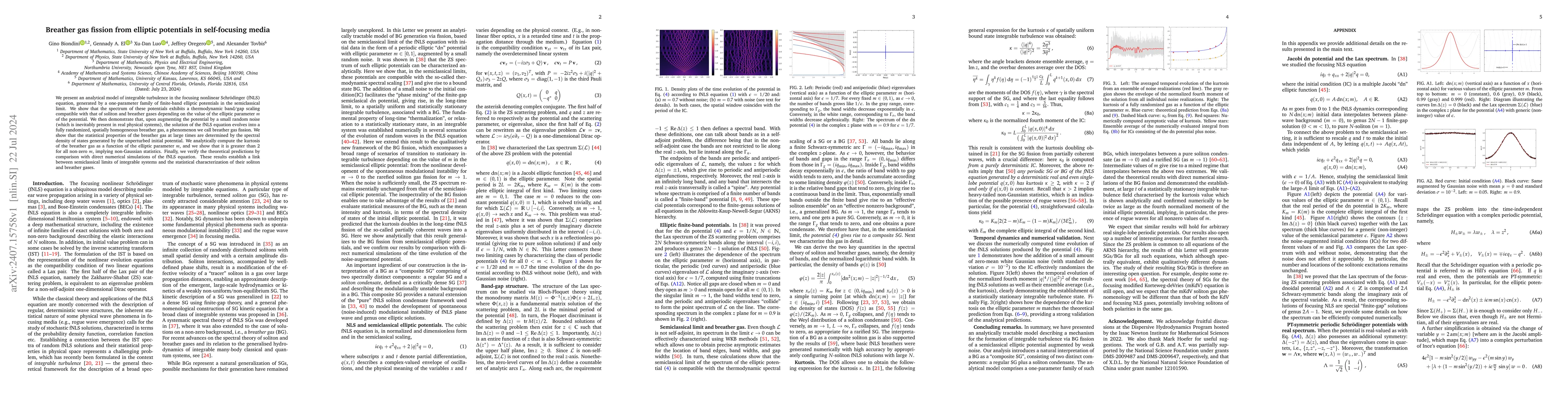 Thumbnail for Breather gas fission from elliptic potentials in self-focusing media