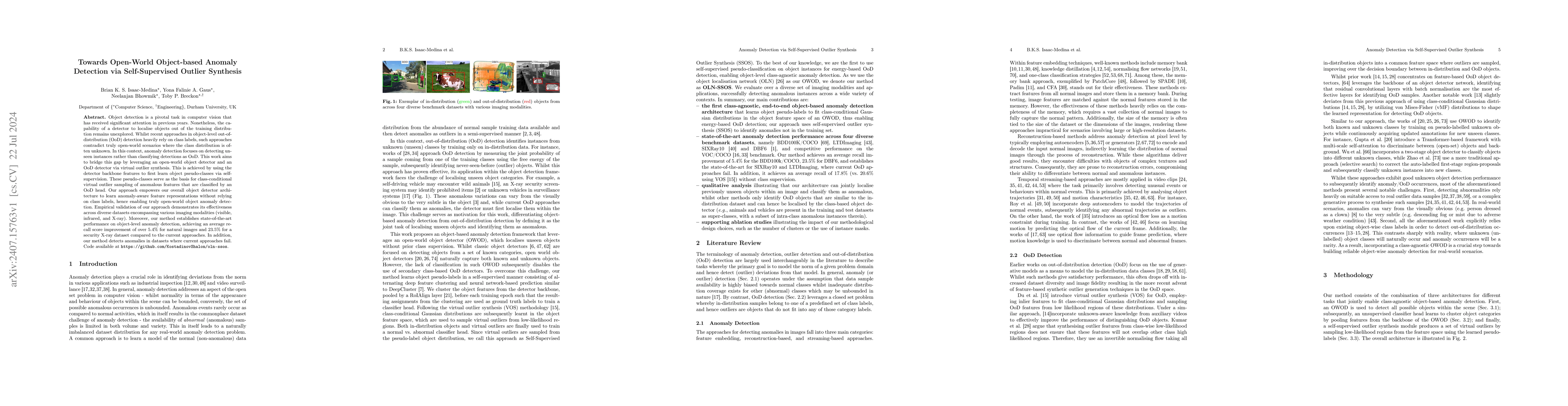 Thumbnail for Towards Open-World Object-based Anomaly Detection via Self-Supervised
  Outlier Synthesis