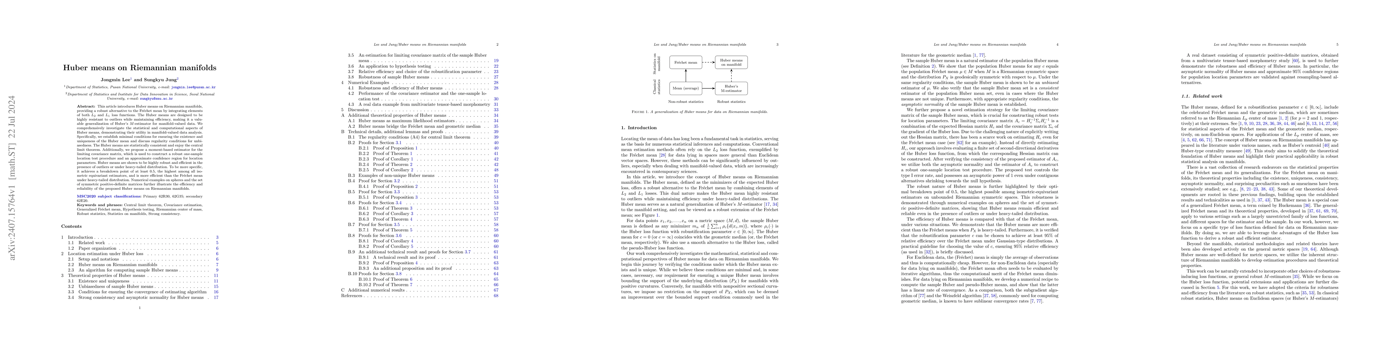 Thumbnail for Huber means on Riemannian manifolds