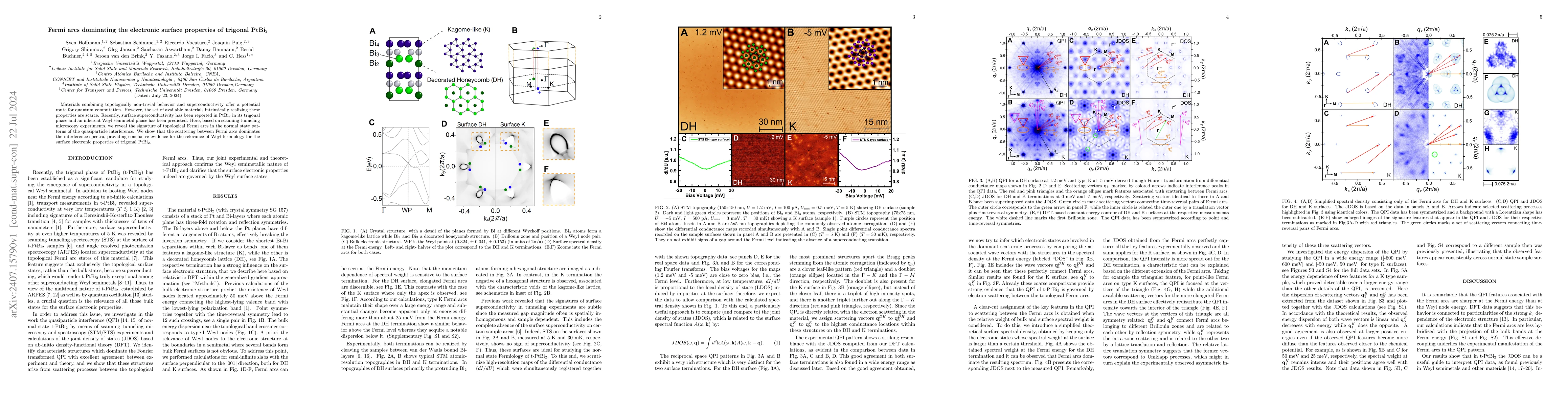 Thumbnail for Fermi arcs dominating the electronic surface properties of trigonal
  PtBi$_2$