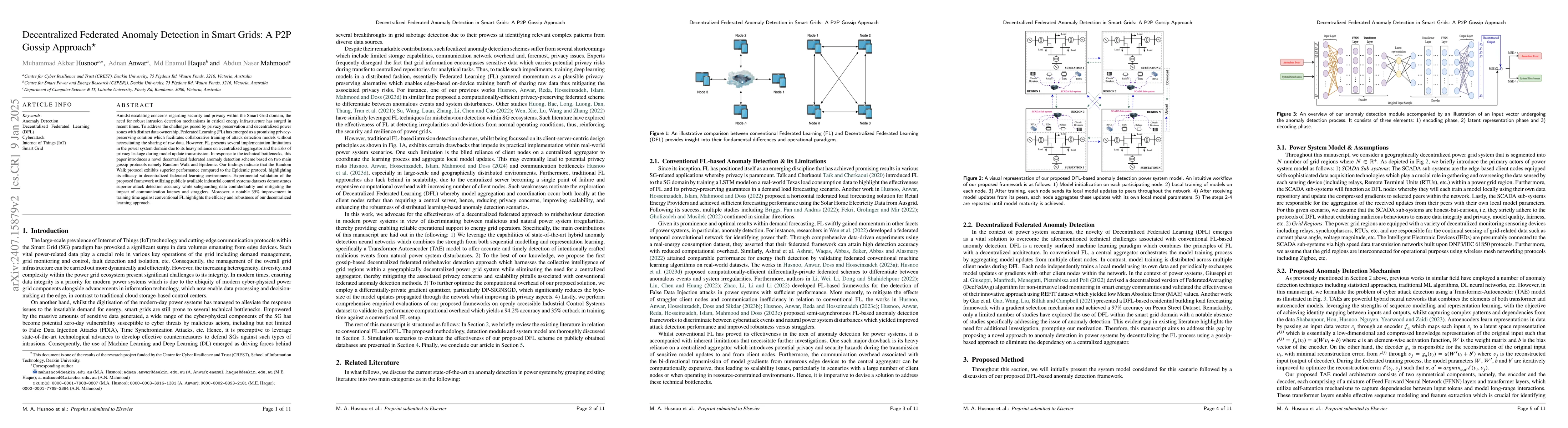 Thumbnail for Decentralized Federated Anomaly Detection in Smart Grids: A P2P Gossip
  Approach