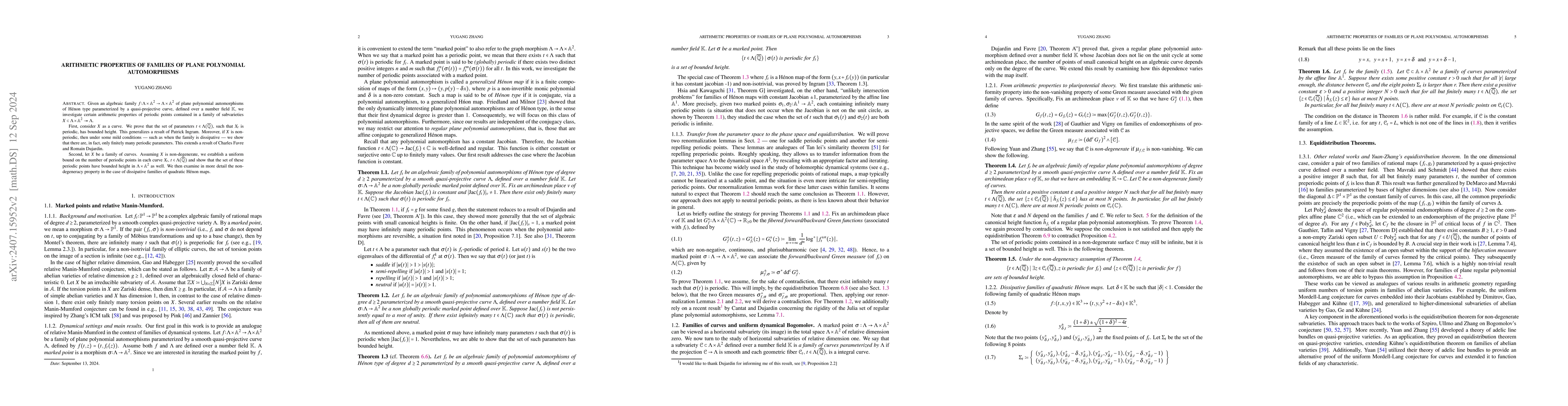 Thumbnail for Arithmetic properties of families of plane polynomial automorphisms