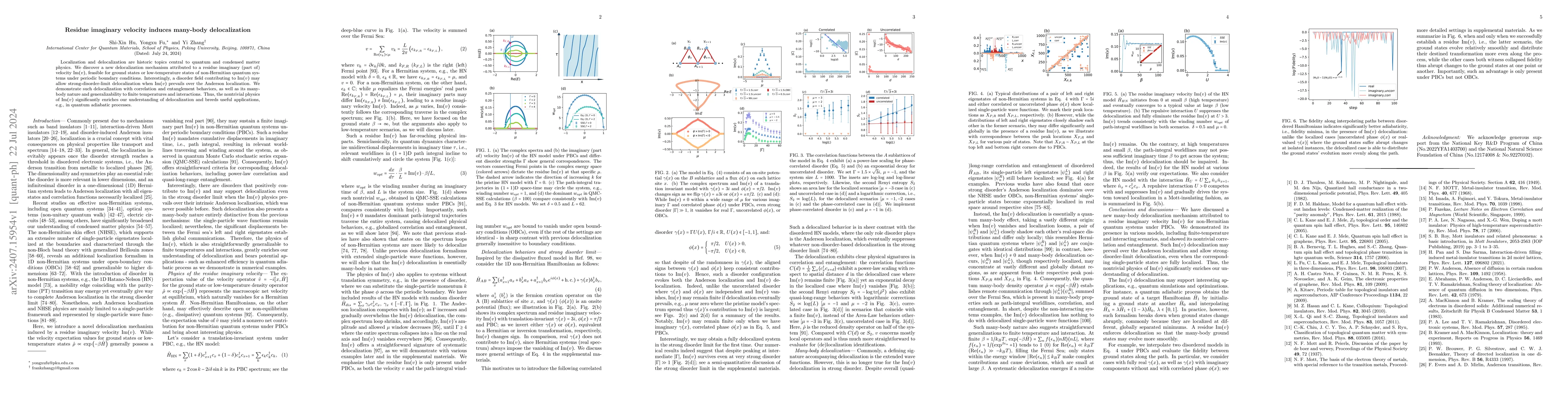 Thumbnail for Residue imaginary velocity induces many-body delocalization