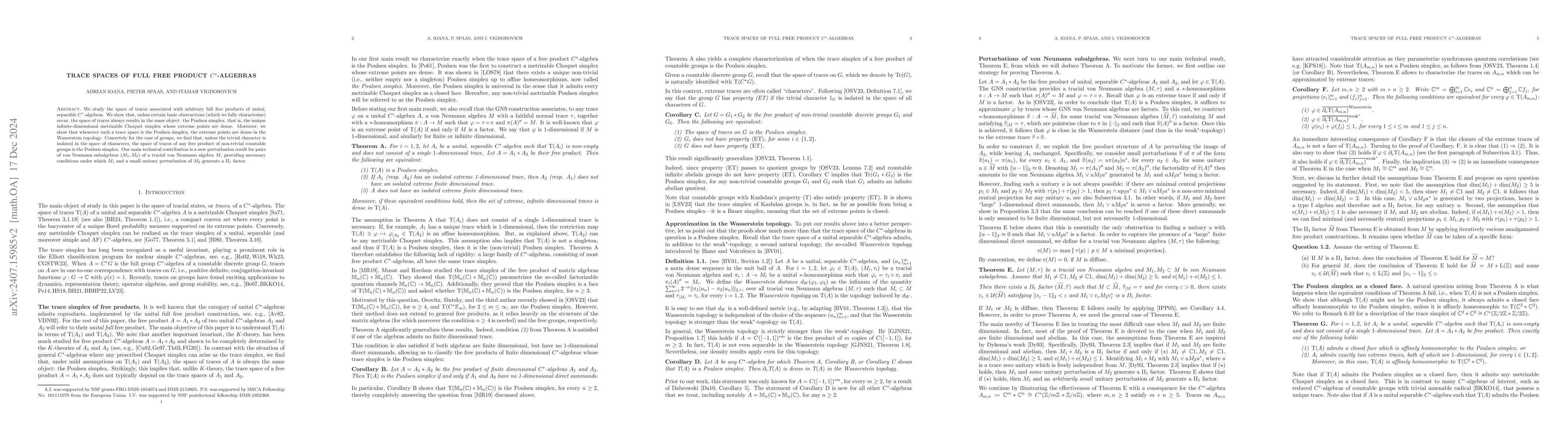 Thumbnail for Trace spaces of full free product $C^*$-algebras