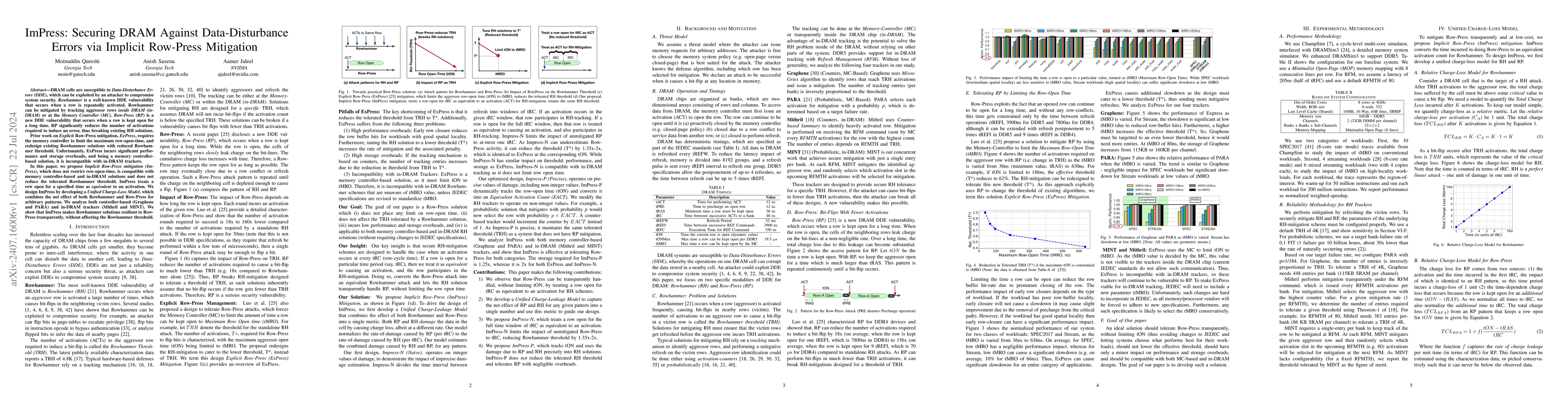 Thumbnail for ImPress: Securing DRAM Against Data-Disturbance Errors via Implicit
  Row-Press Mitigation