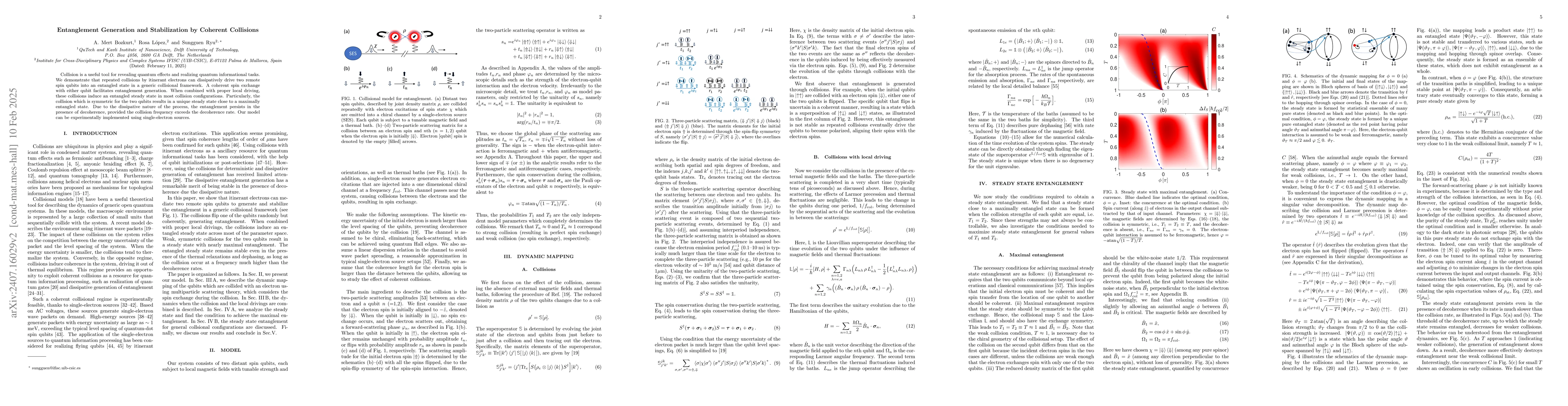 Thumbnail for Entanglement Generation and Stabilization by Coherent Collisions