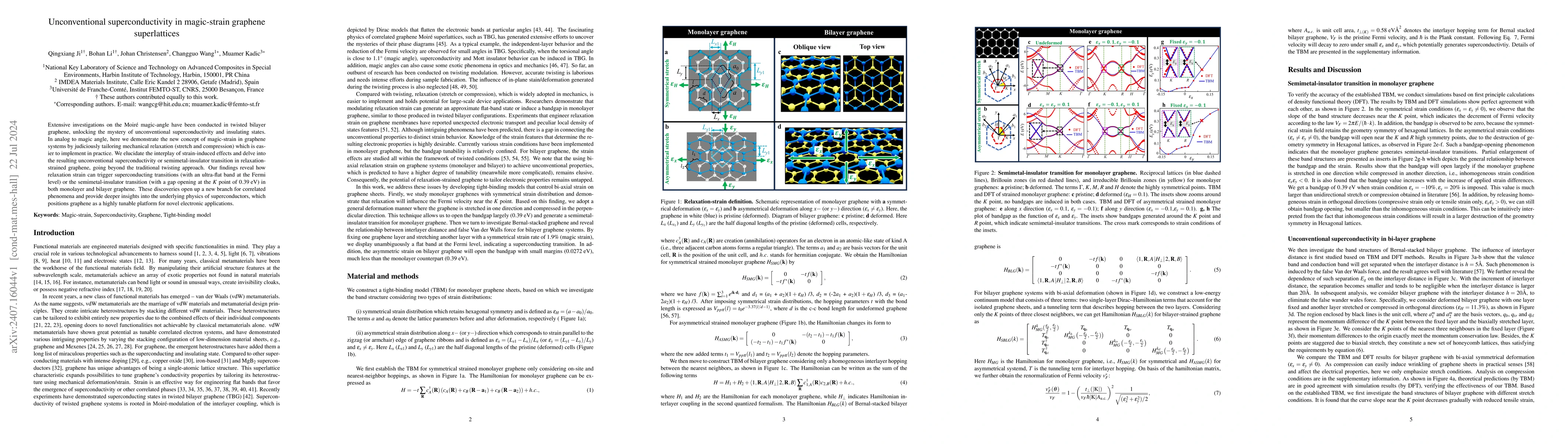 Thumbnail for Unconventional superconductivity in magic-strain graphene superlattices