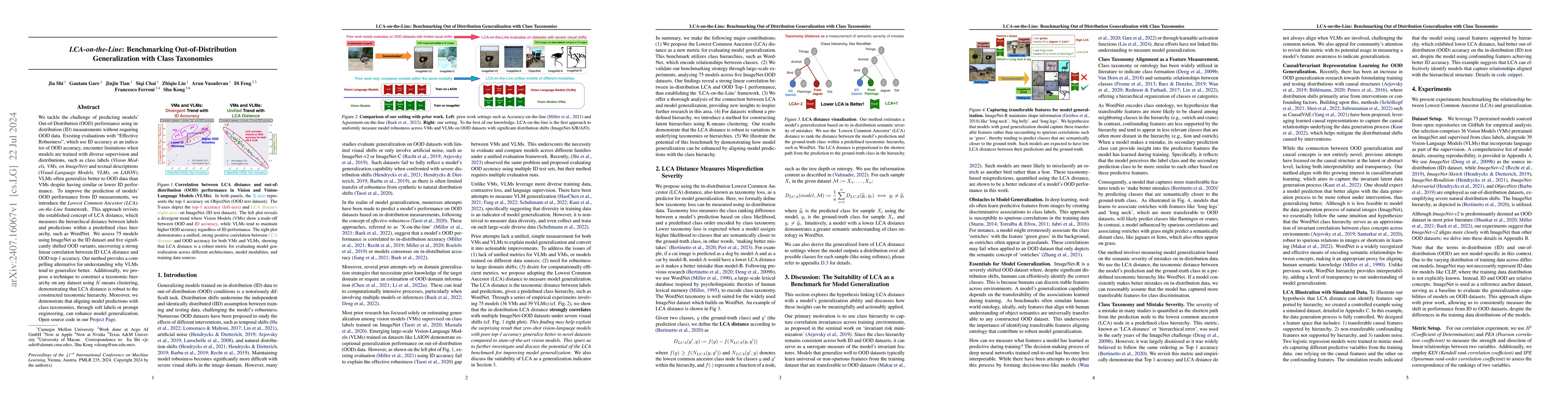 Thumbnail for LCA-on-the-Line: Benchmarking Out-of-Distribution Generalization with
  Class Taxonomies