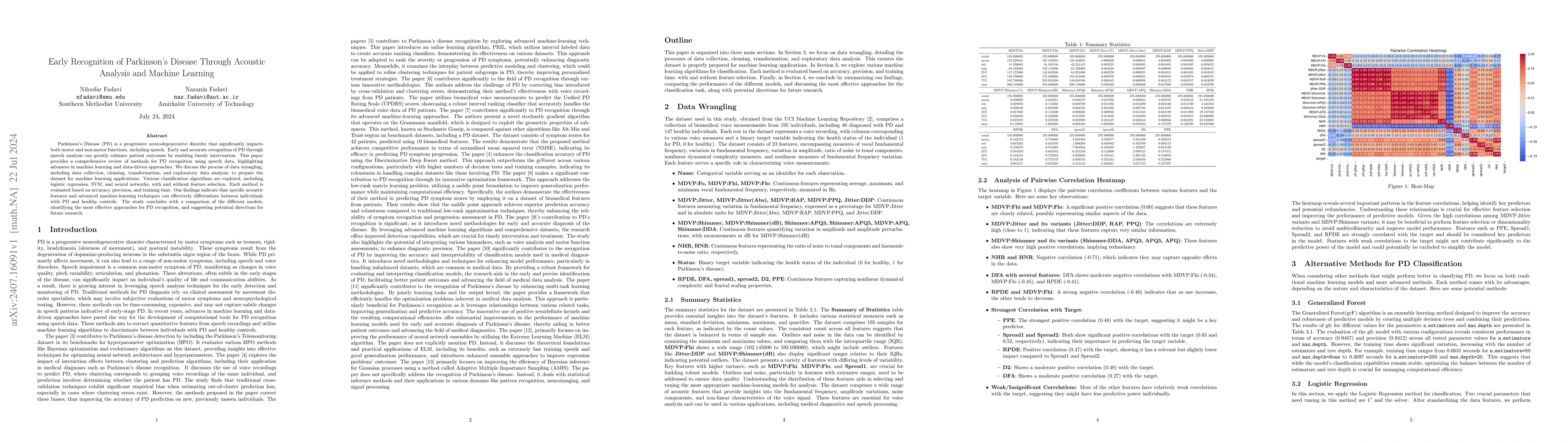 Thumbnail for Early Recognition of Parkinson's Disease Through Acoustic Analysis and
  Machine Learning
