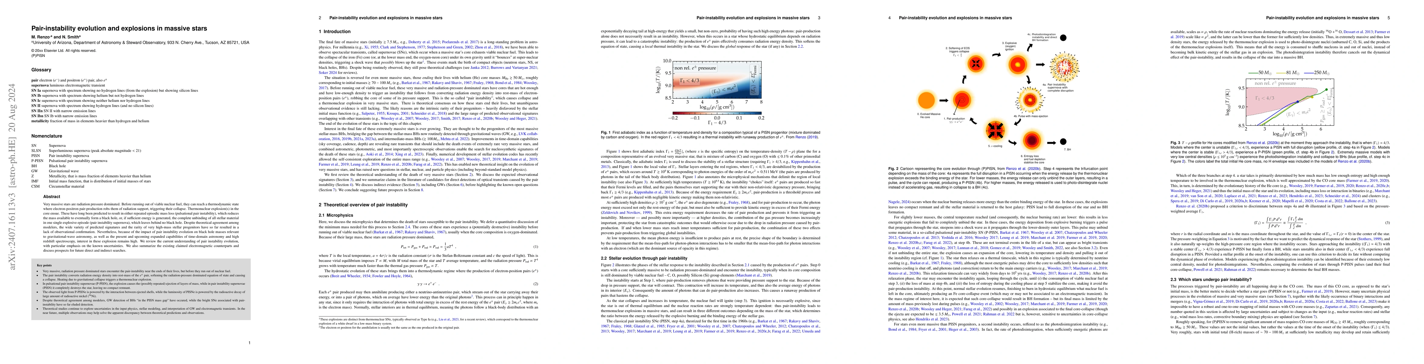 Thumbnail for Pair-instability evolution and explosions in massive stars