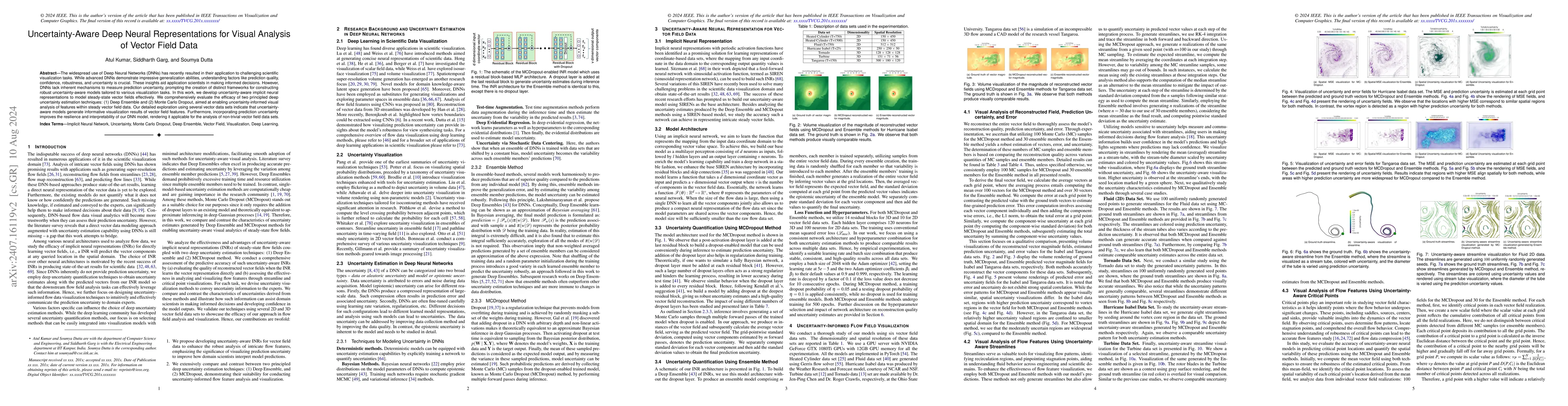 Thumbnail for Uncertainty-Aware Deep Neural Representations for Visual Analysis of
  Vector Field Data