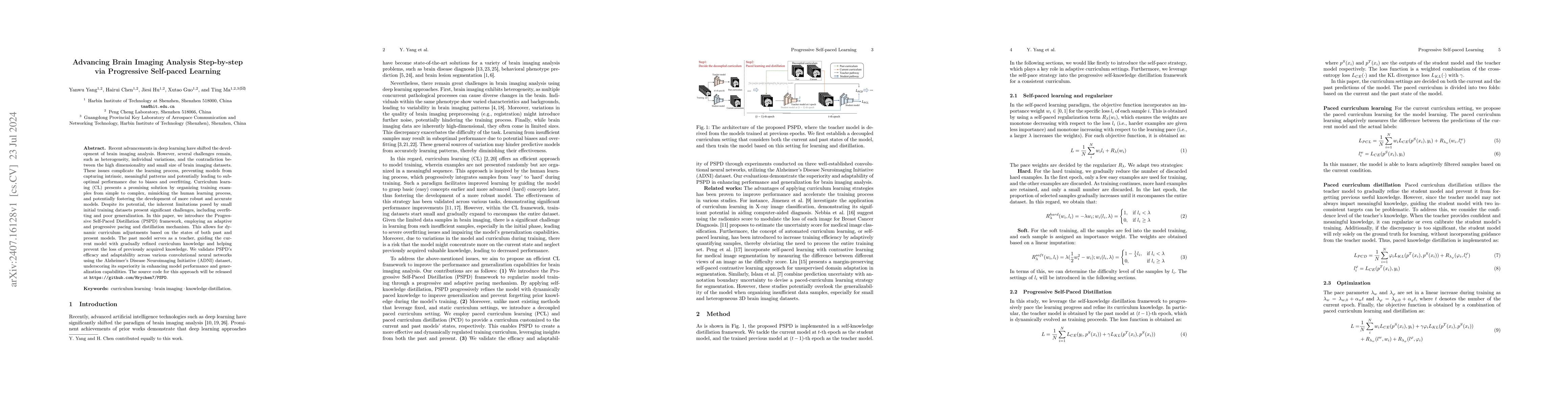 Thumbnail for Advancing Brain Imaging Analysis Step-by-step via Progressive Self-paced
  Learning
