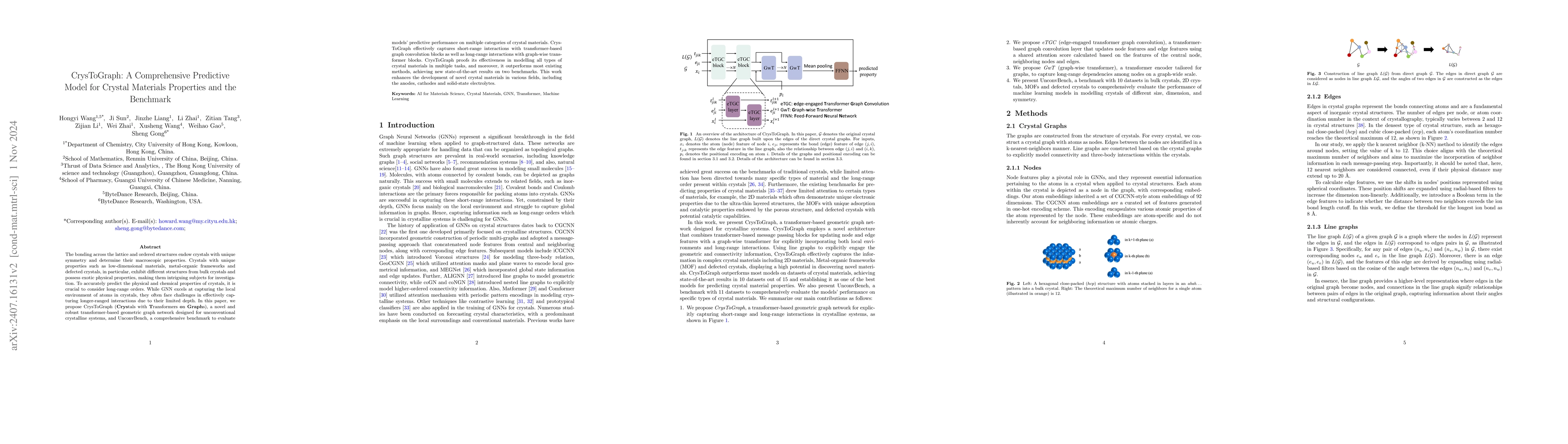 Thumbnail for Crystals with Transformers on Graphs, for Prediction of Unconventional
  Crystal Material Properties and the Benchmark