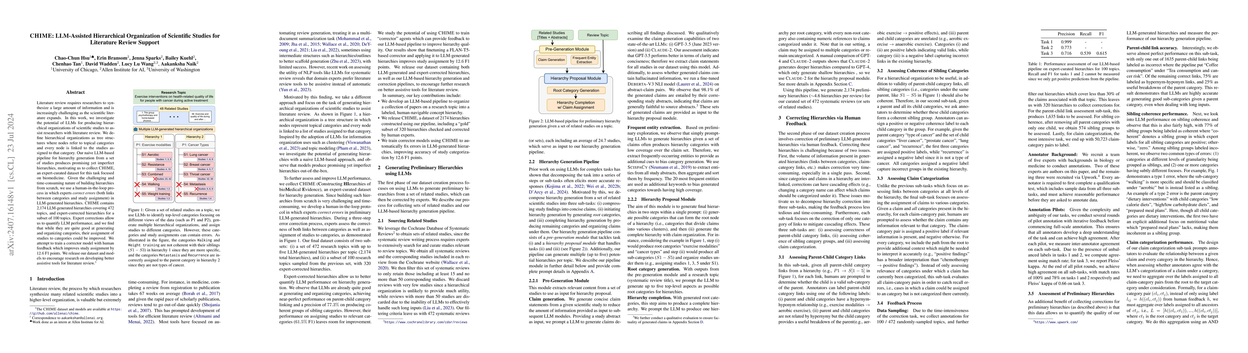 Thumbnail for CHIME: LLM-Assisted Hierarchical Organization of Scientific Studies for
  Literature Review Support