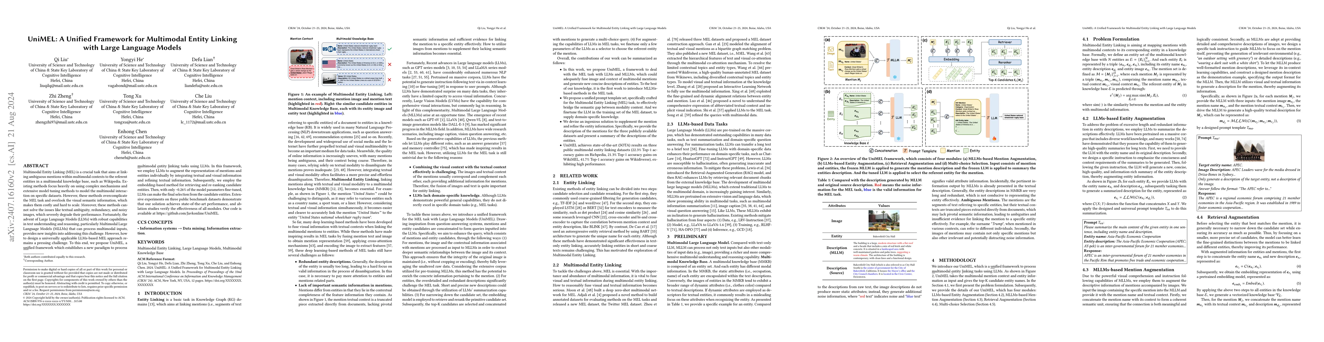Thumbnail for UniMEL: A Unified Framework for Multimodal Entity Linking with Large
  Language Models
